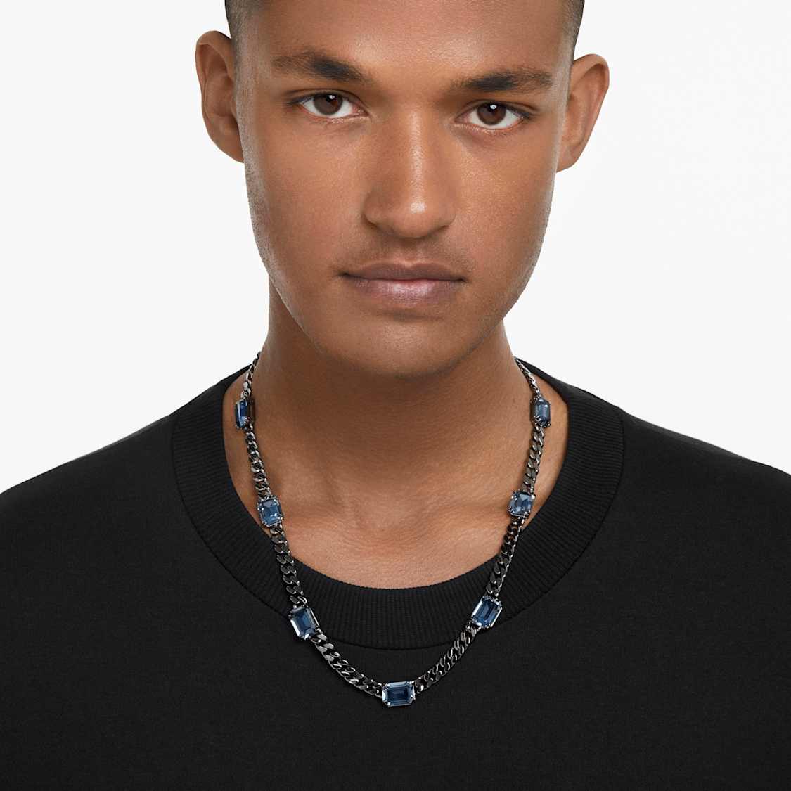 Swarovski Millenia necklace
Octagon cut, Blue, Ruthenium plated