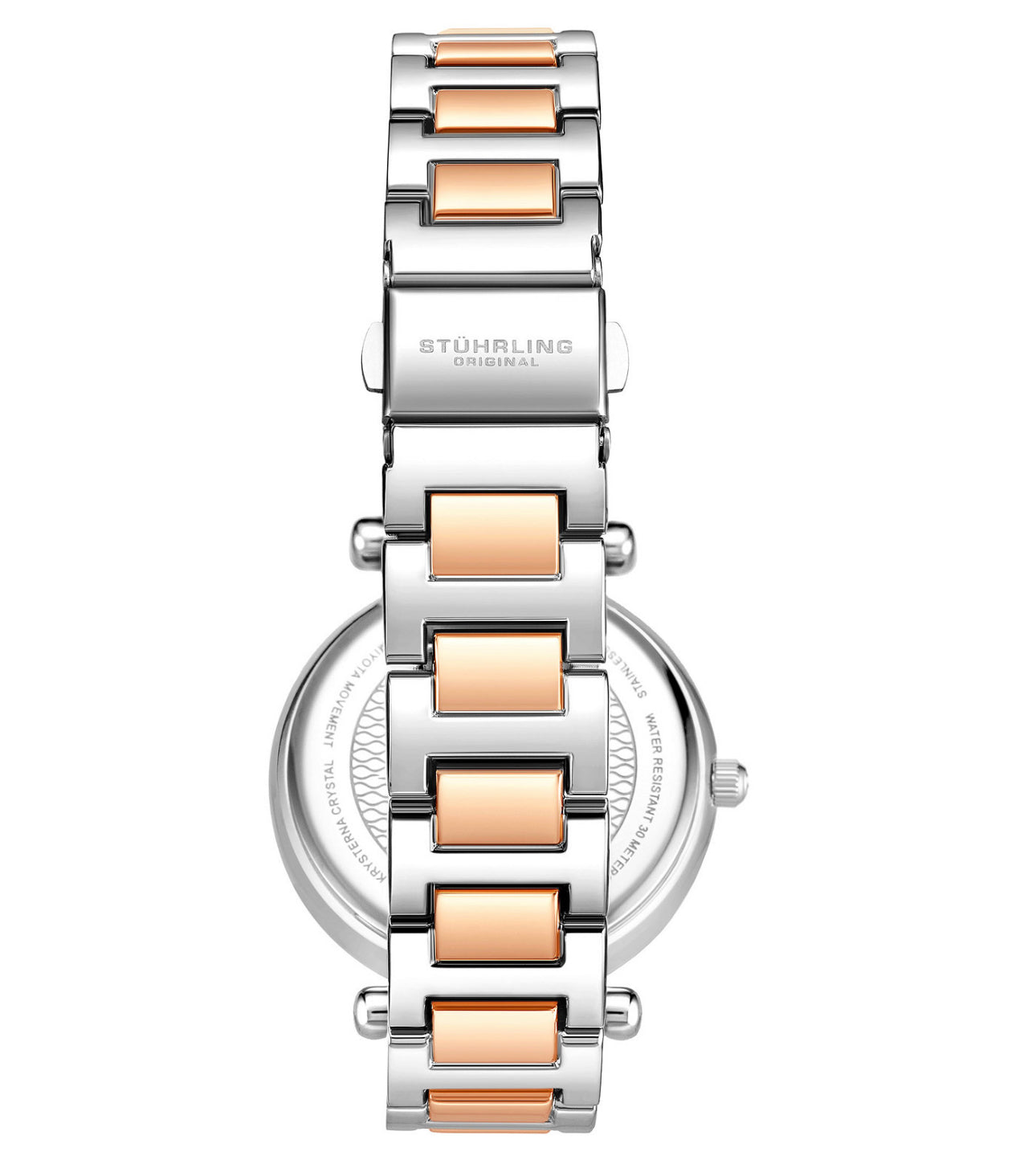 Stuhrling
Women's Quartz Crystal Studded Rose Gold-Tone Link
Bracelet Watch 36mm