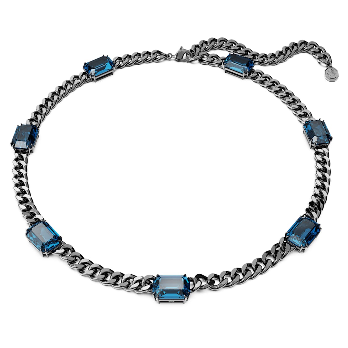 Swarovski Millenia necklace
Octagon cut, Blue, Ruthenium plated
