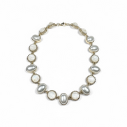 Anne Klein Frost Linked Pearl Necklace