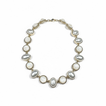 Luna Frost Linked Pearl Necklace