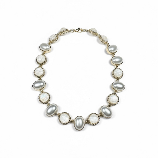 Luna Frost Linked Pearl Necklace