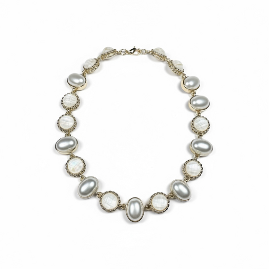 Anne Klein Frost Linked Pearl Necklace
