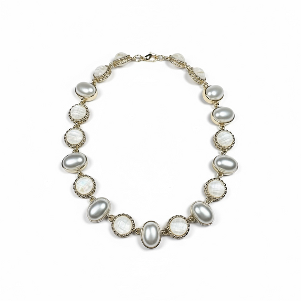 Luna Frost Linked Pearl Necklace