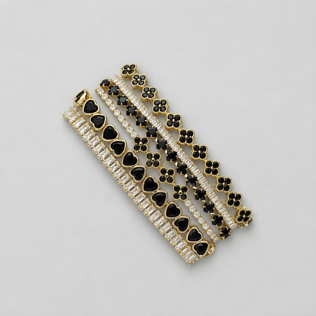 Cubic Zirconia Stacked Bracelet