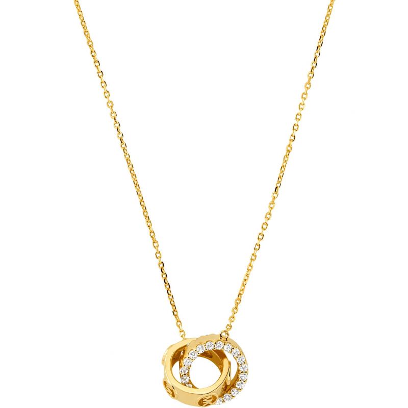 Michael Kors Gold Plated Interlocking Necklace