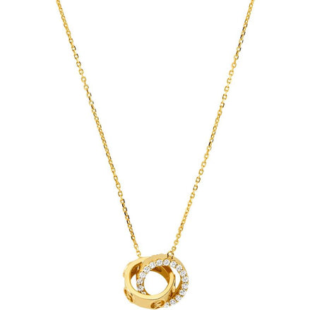 Michael Kors Gold Plated Interlocking Necklace