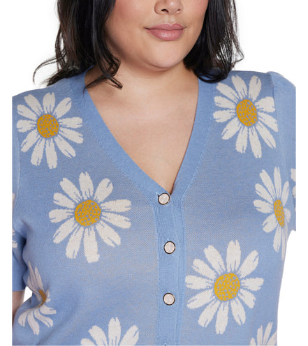 Belldini
Daisy Jacquard V-neck Cardigan Sweater