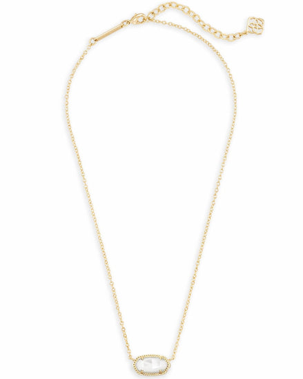 Kendra Scott Elisa Gold Pendant Necklace in Ivory Mother-of-Pearl