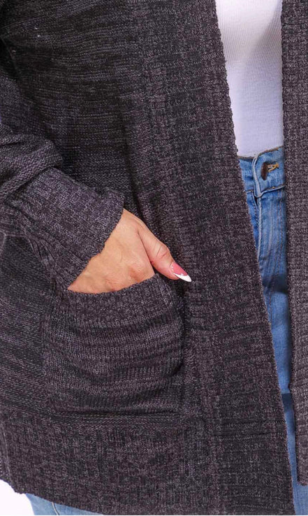 Plus Size Long Sleeve Cardigan