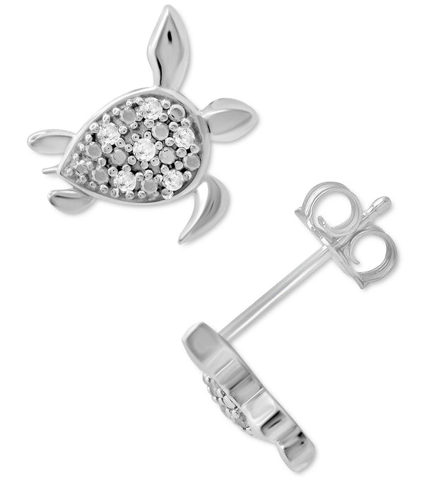 Macys Turtle Diamond Earrings