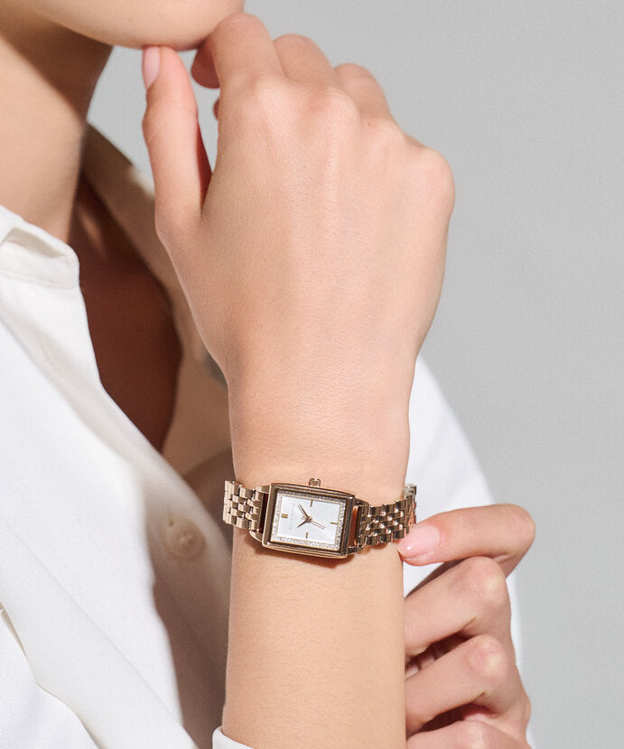 Olivia Burton Women's Quartz Gold-Tone Stainless Steel Bracelet Watch
