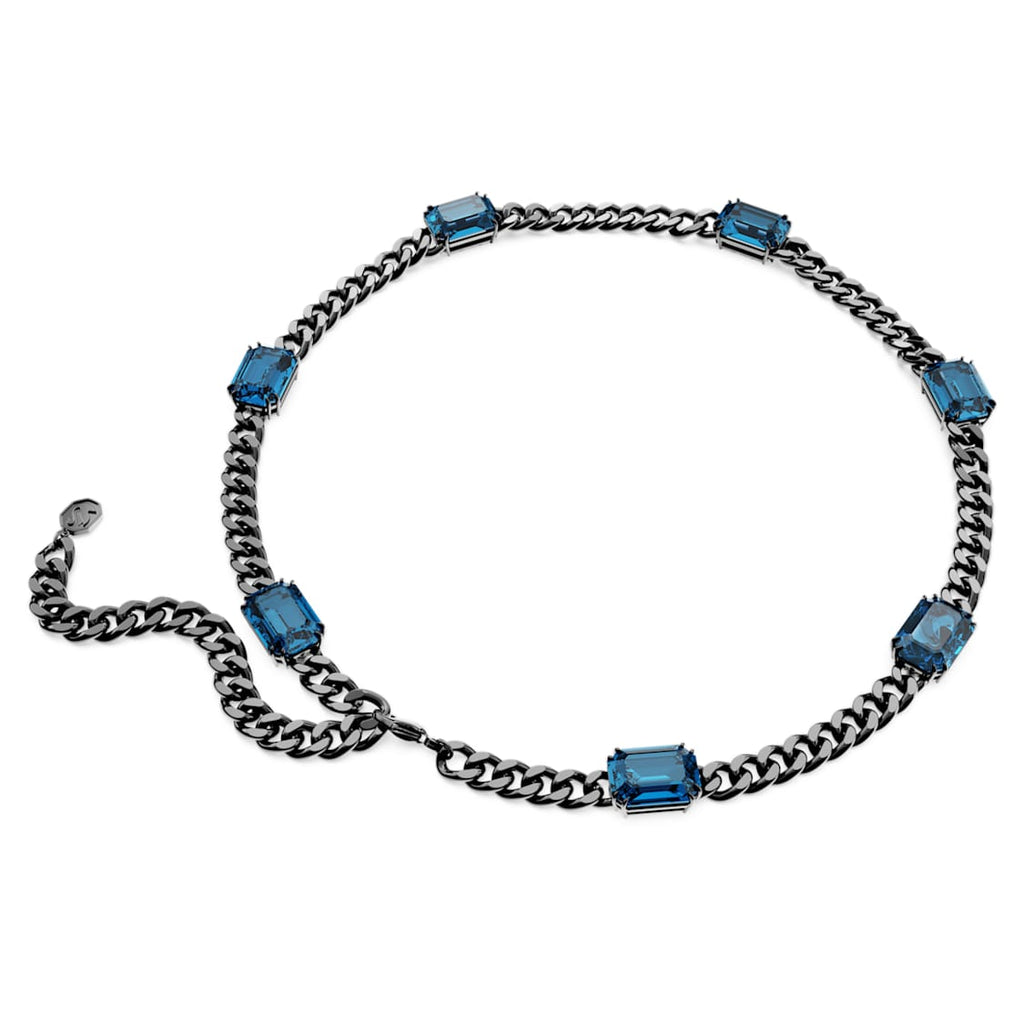 Swarovski Millenia necklace
Octagon cut, Blue, Ruthenium plated