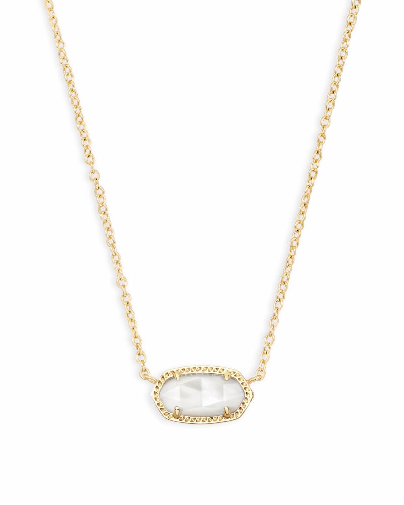 Kendra Scott Elisa Gold Pendant Necklace in Ivory Mother-of-Pearl