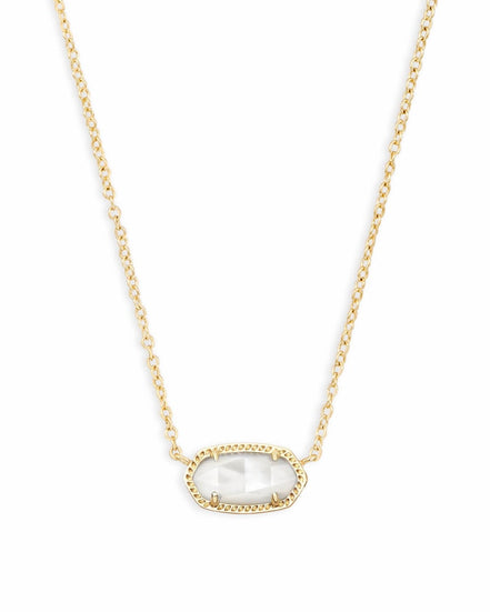 Kendra Scott Elisa Gold Pendant Necklace in Ivory Mother-of-Pearl