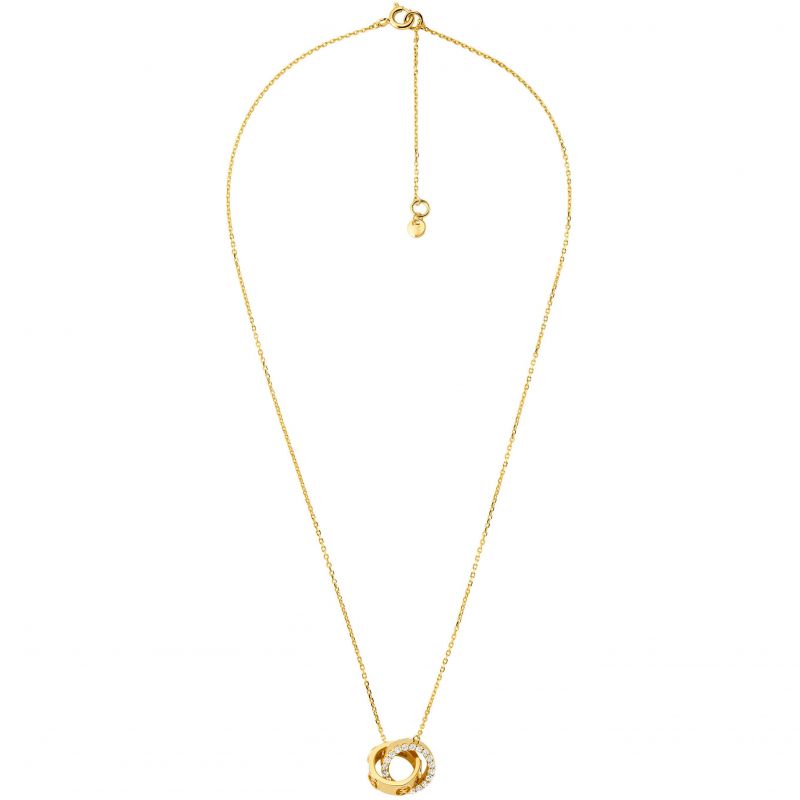 Michael Kors Gold Plated Interlocking Necklace