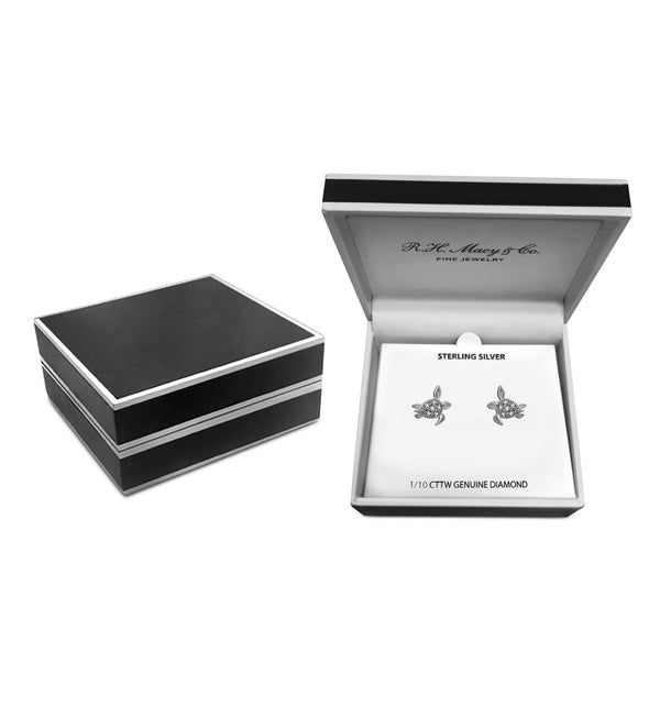 Macys Turtle Diamond Earrings