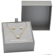 Michael Kors
14K Gold-Plated Sterling Silver Necklace and Earrings Set
