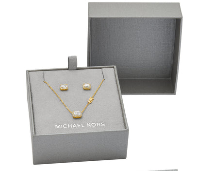 Michael Kors
14K Gold-Plated Sterling Silver Necklace and Earrings Set
