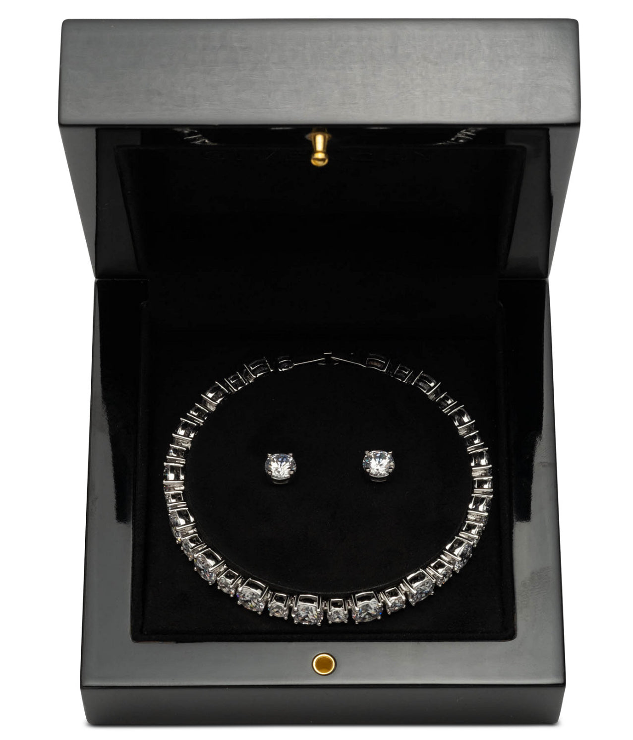 Givenchy Cubic Zirconia Tennis Bracelet & Stud Earrings Set