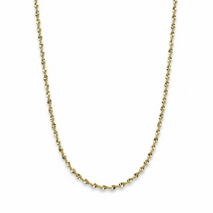 Golden Twist Rope Chain Necklace