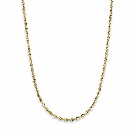Golden Twist Rope Chain Necklace