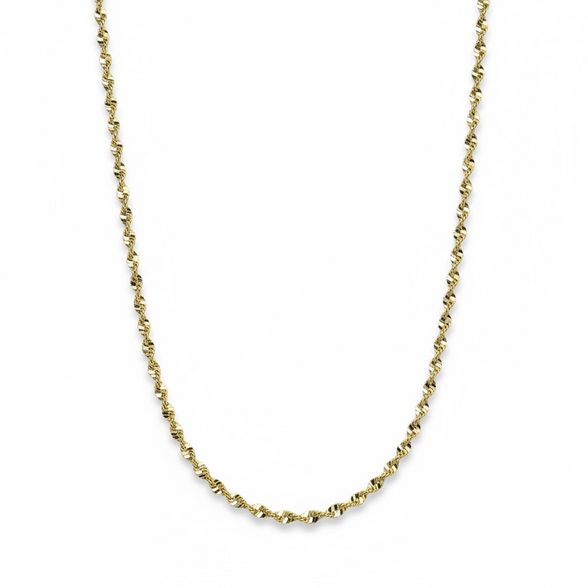 Golden Twist Rope Chain Necklace
