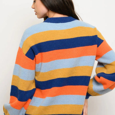 Autumn Glow Striped Knit Sweater