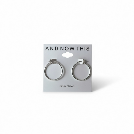 And Now This Silver plated hoop earrings