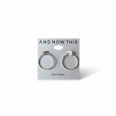 And Now This Silver plated hoop earrings