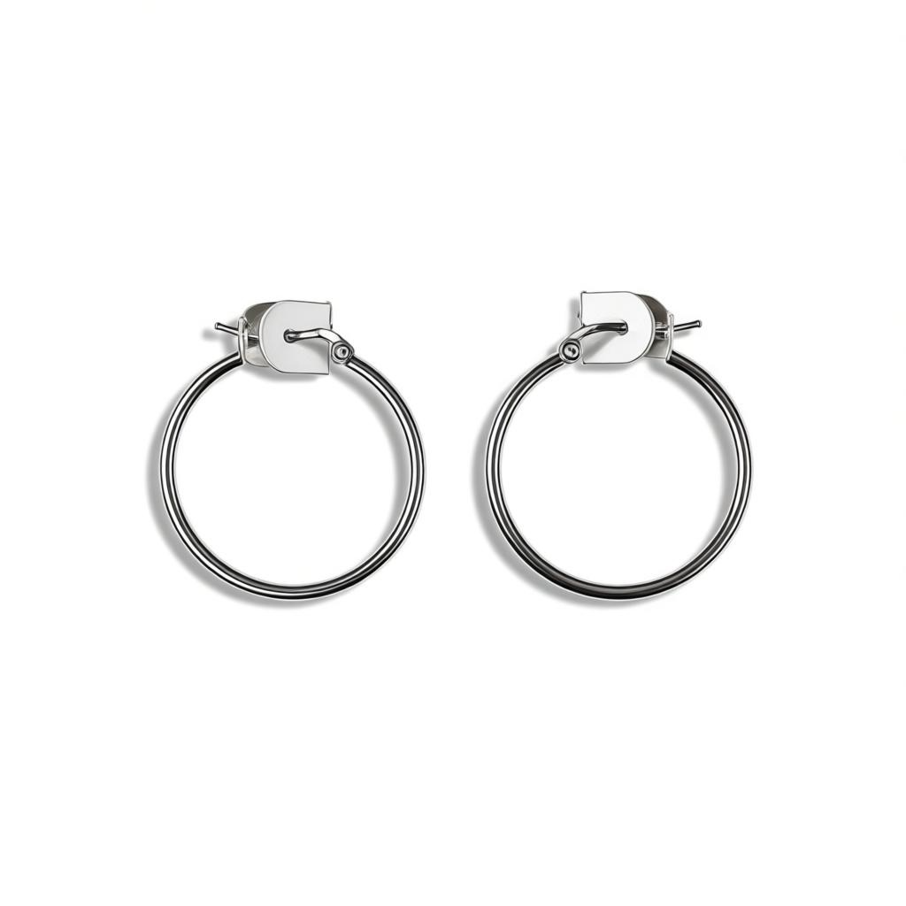 And Now This Silver plated hoop earrings
