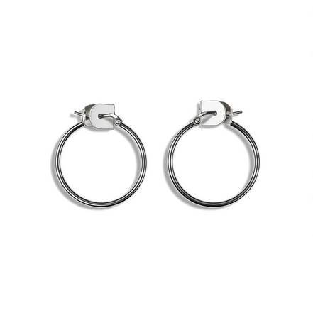 And Now This Silver plated hoop earrings