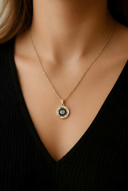 Swarovski Symbolica pendant
Evil eye, Small, Multicolored, Gold-tone plated
