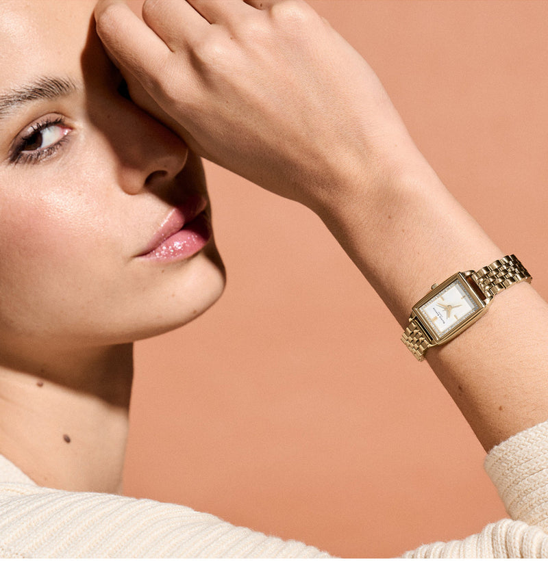 Olivia Burton Women's Quartz Gold-Tone Stainless Steel Bracelet Watch