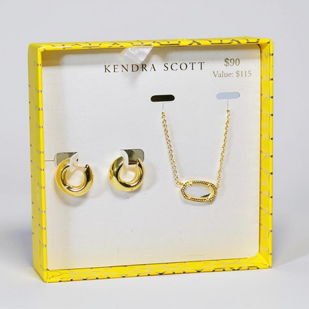 Kendra Scott

Mother-of-Pearl Pendant Necklace & Hoop Earrings Set