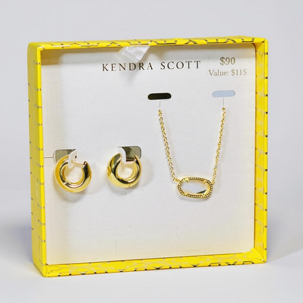 Kendra Scott

Mother-of-Pearl Pendant Necklace & Hoop Earrings Set