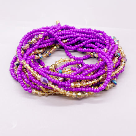 Purple waist beads